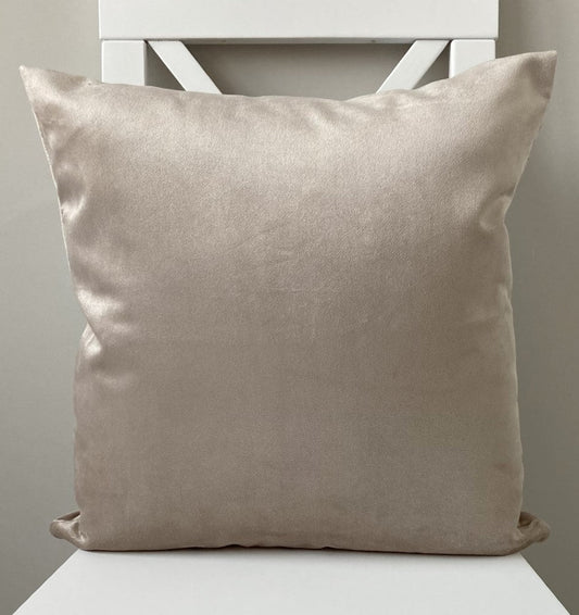 just cushions plush velvet cushion handmade in the uk beige cream