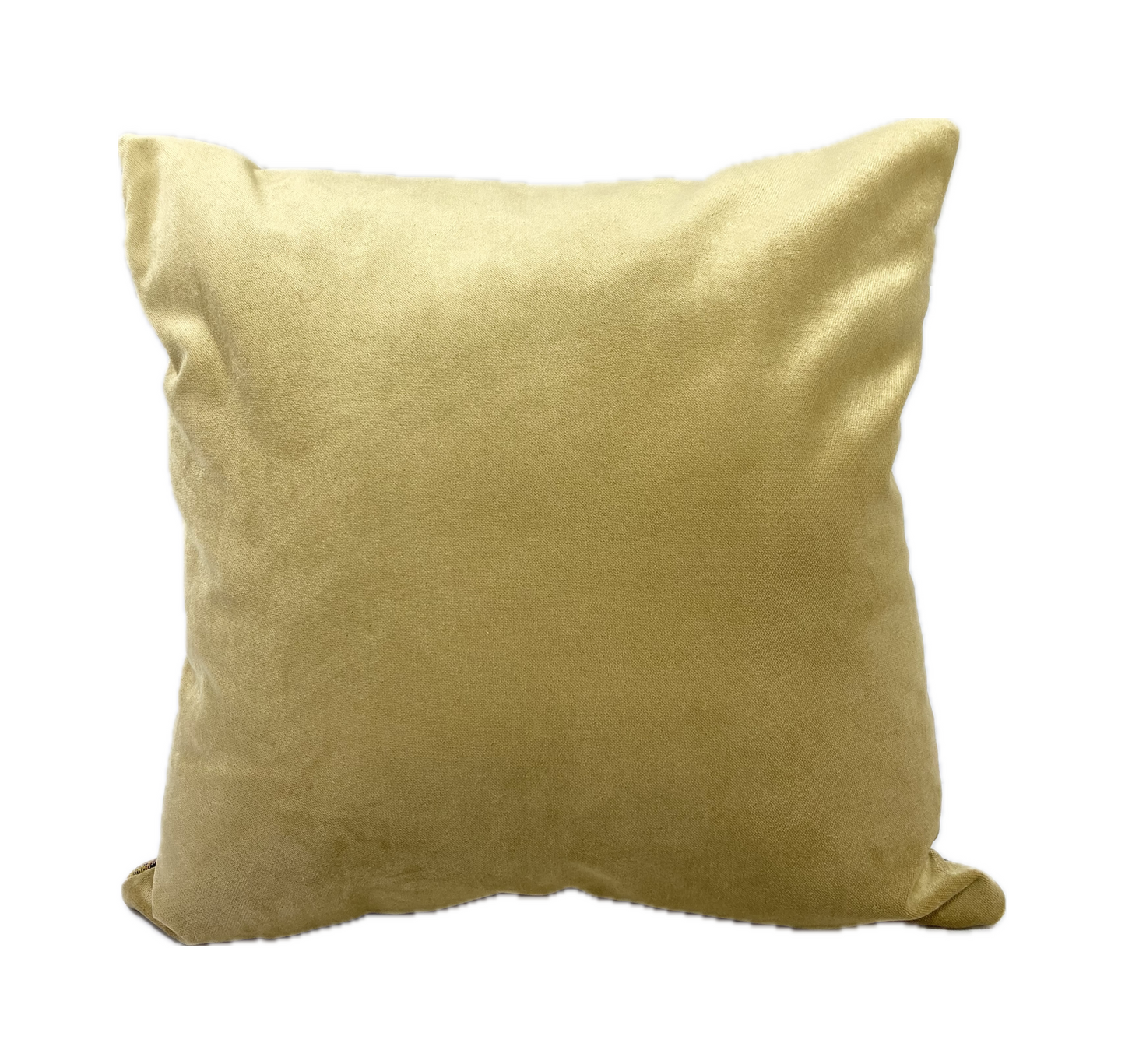 just cushions tapestry cushion plush velevt ochre yellow backing fabric handmade in the uk