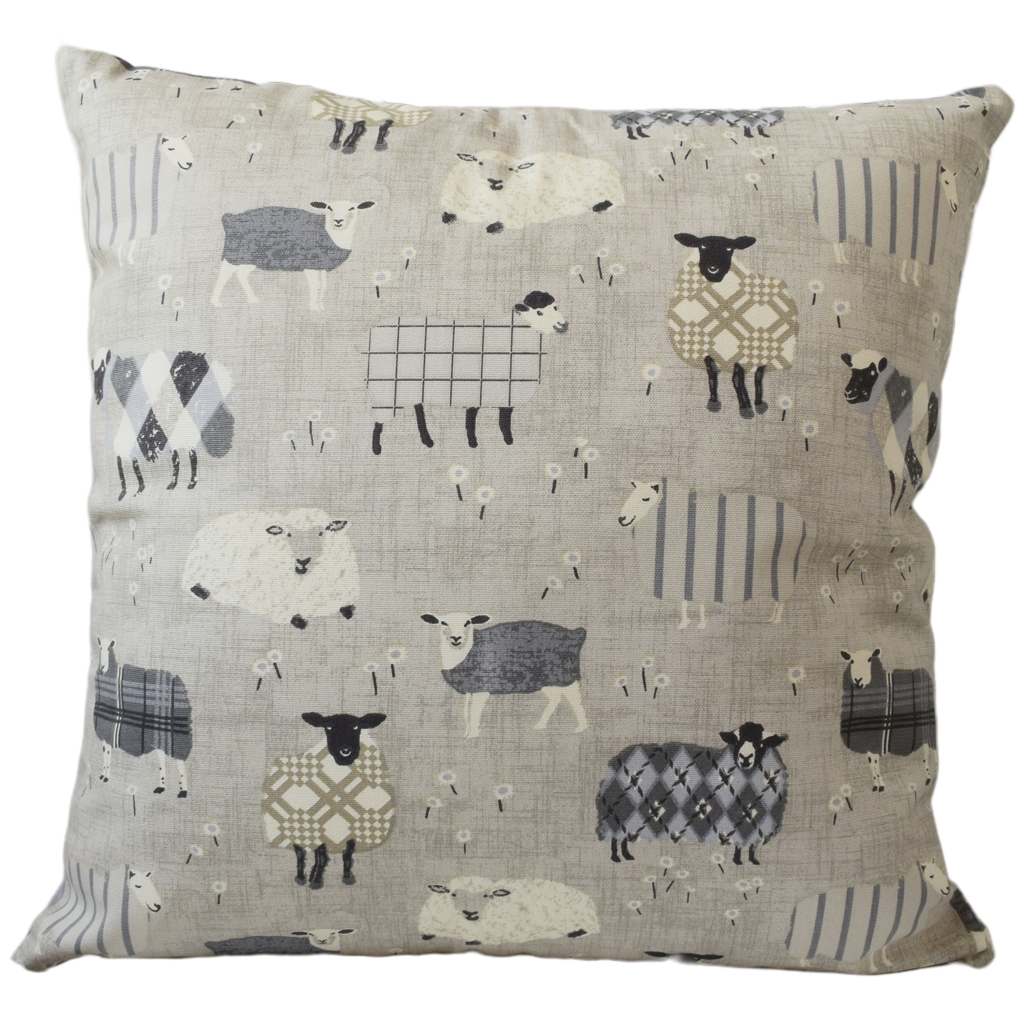 Just Cushions baa baa cushion  charcoal