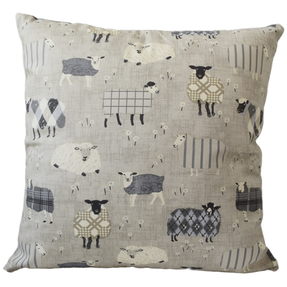 Just Cushions baa baa cushion  charcoal