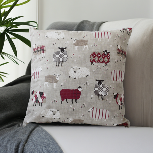 just cushions baa baa cushion peony