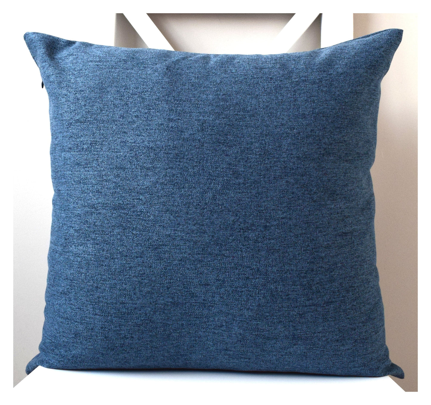 just cushions soft touch woven cushion blue handmade cushion made in the uk