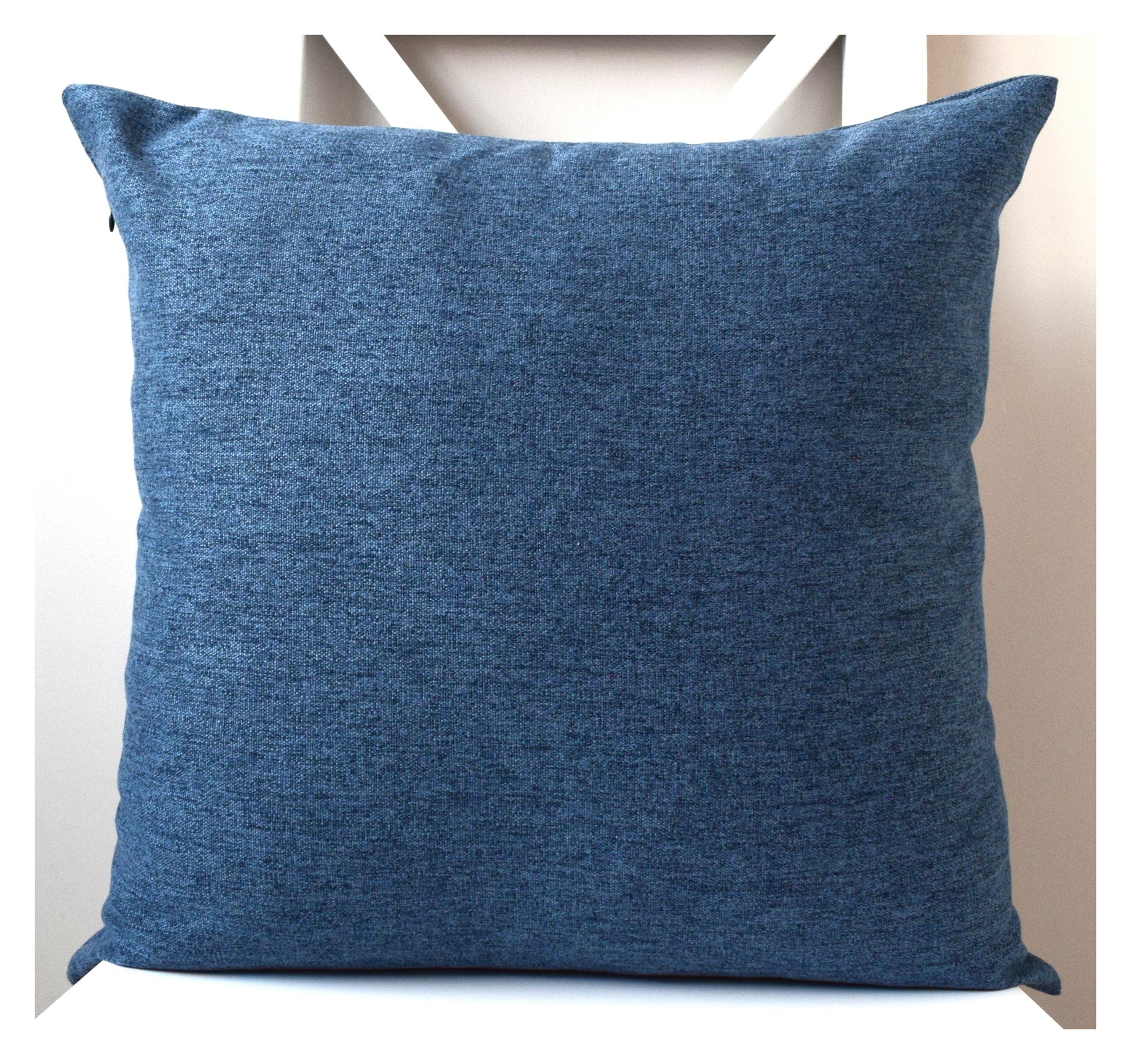 just cushions soft touch woven cushion blue handmade cushion made in the uk