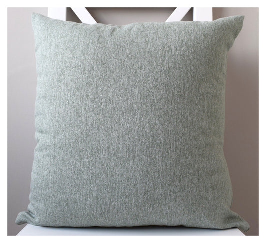 just cushions soft touch woven cushion light green or blue green handmade cushion made in the uk