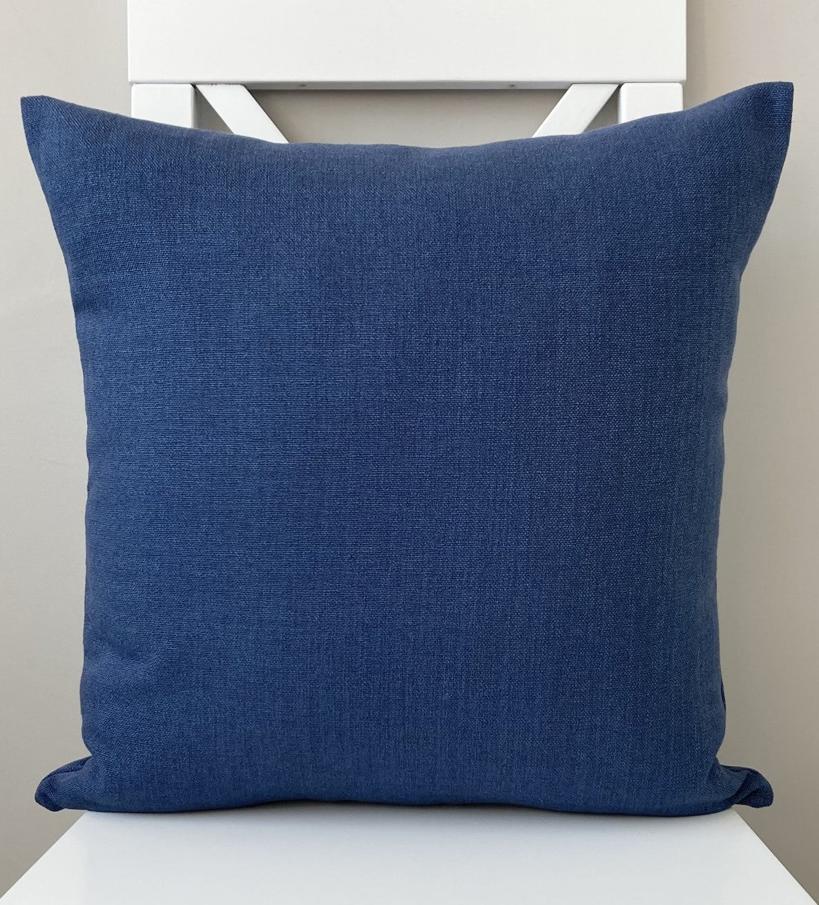 just cushion linen look cushion plain cushion in quality fabric handmade in the uk blue 18" 20" 22" square