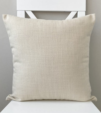 just cushion linen look cushion plain cushion in quality fabric handmade in the uk cream off white cream 18" 20" 22" square