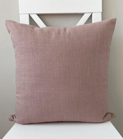 just cushion linen look cushion plain cushion in quality fabric handmade in the uk dusty pink 18" 20" 22" square