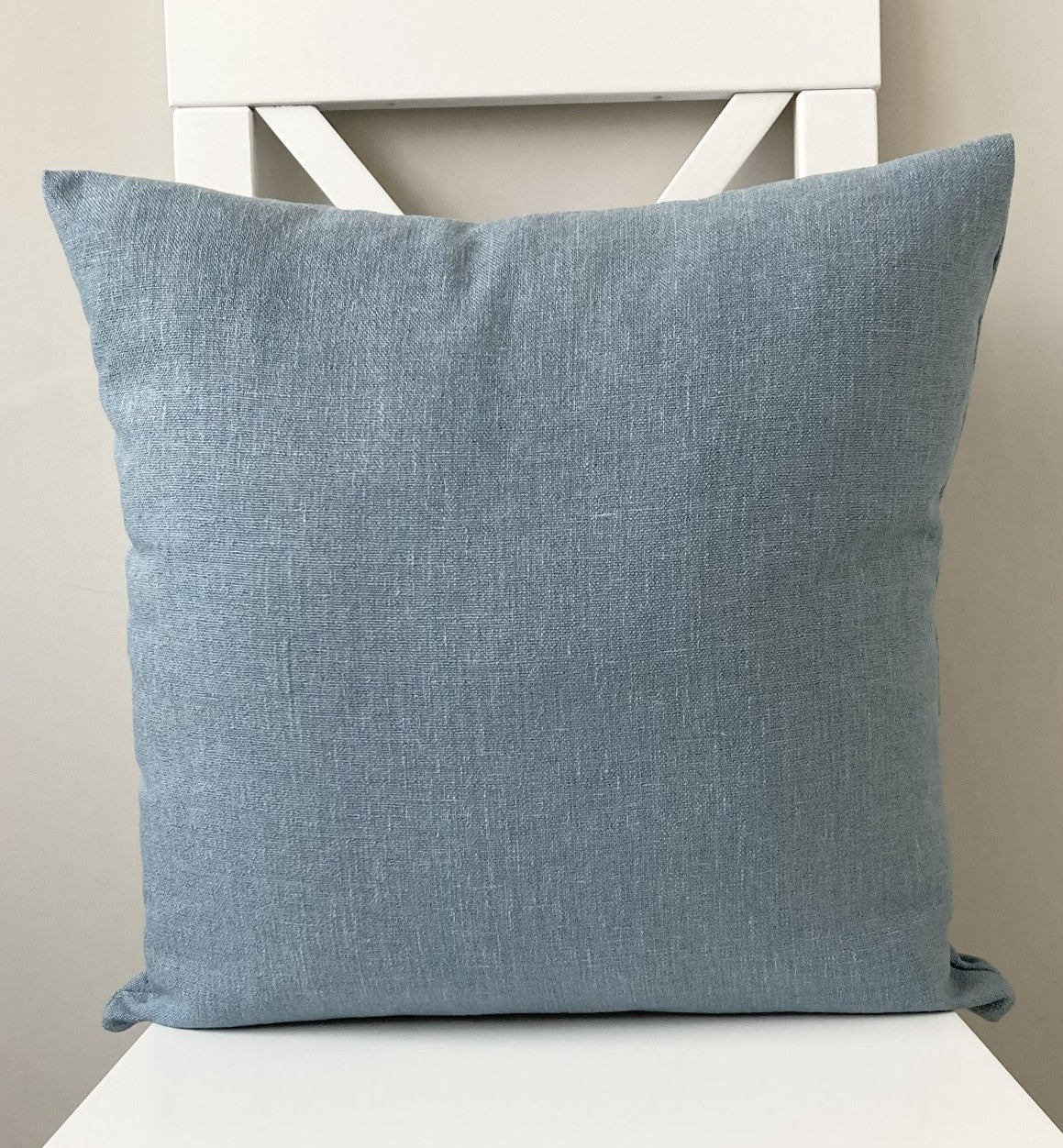 just cushion linen look cushion plain cushion in quality fabric handmade in the uk blue green  18" 20" 22" square