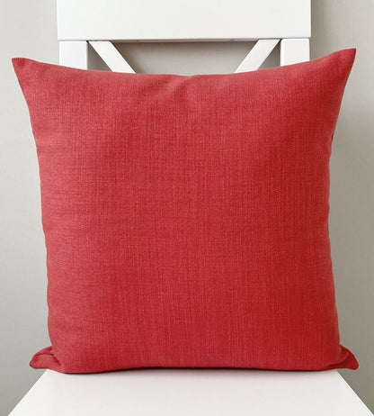 just cushion linen look cushion plain cushion in quality fabric handmade in the uk red 18" 20" 22" square