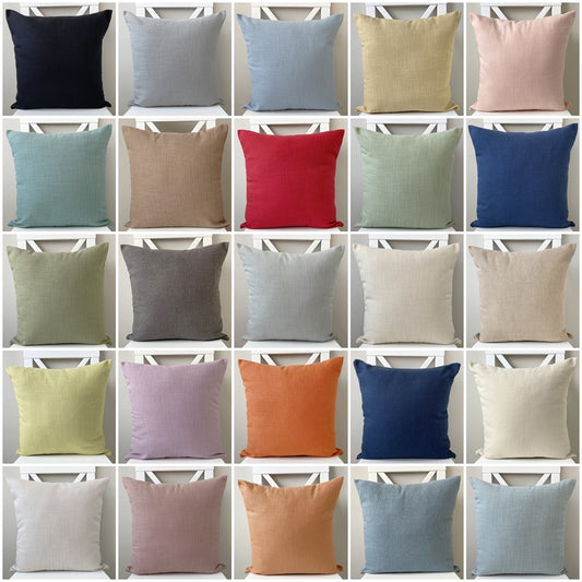 just cushions luxury linen look cushion blue navy black cream blue green grey red orange yellow pink lilac beige brown 