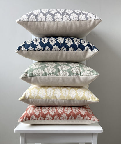 Oak Leaf Cushion - Midnight