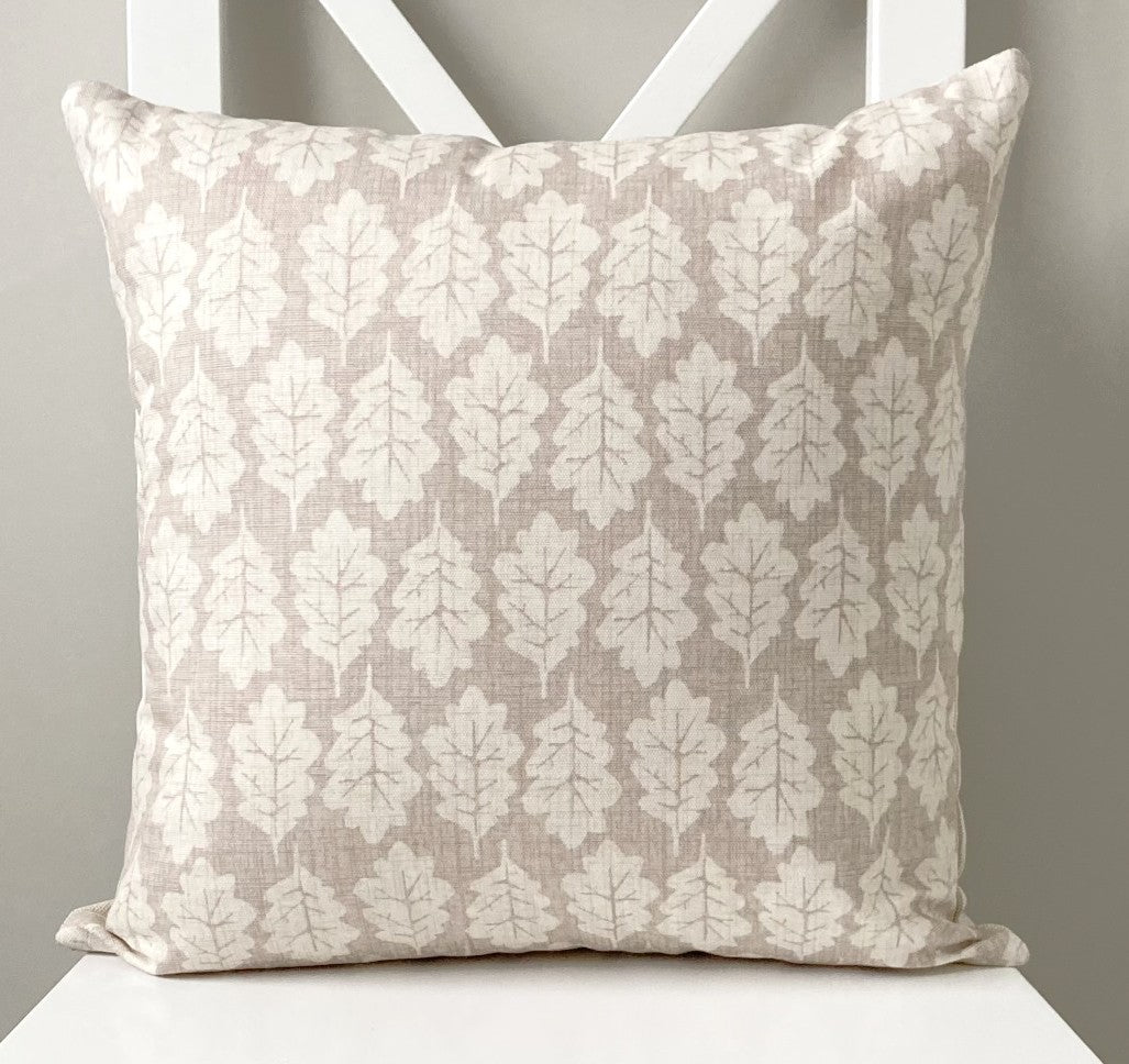 Oak Leaf Cushion - Oatmeal