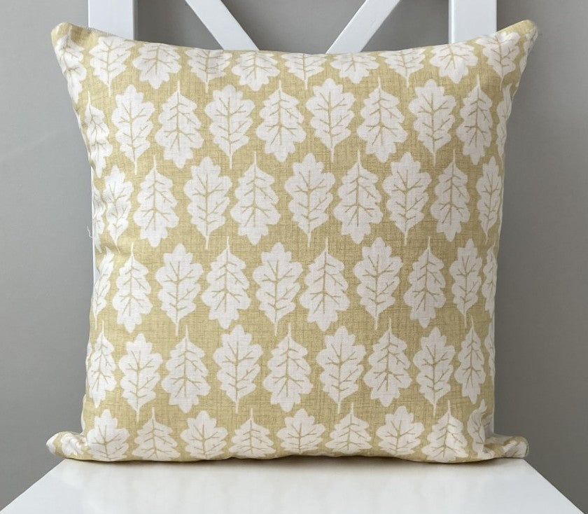 Oak Leaf Cushion - Ochre