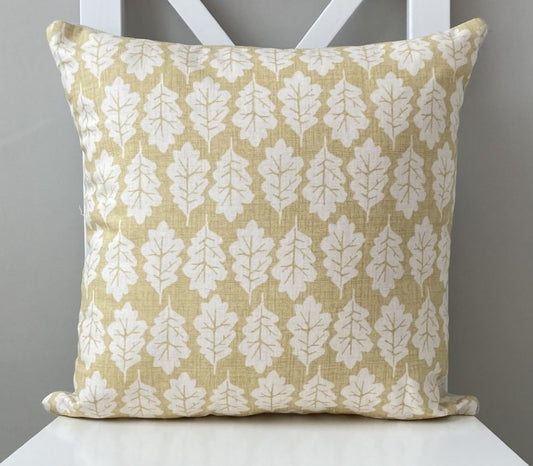 Oak Leaf Cushion - Ochre