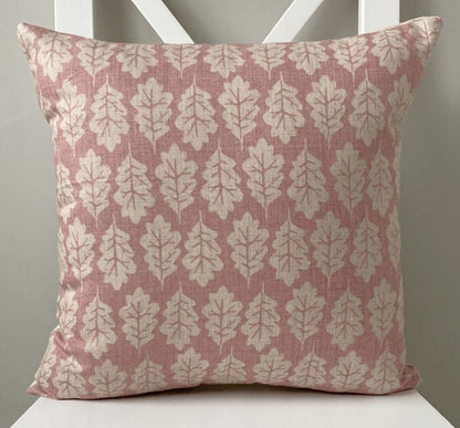 Oak Leaf Cushion - Rose
