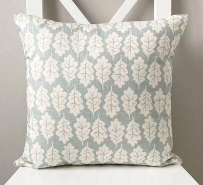 Oak Leaf Cushion - Duckegg