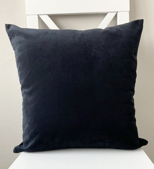 just cushions plush velvet cushion handmade in the uk black
