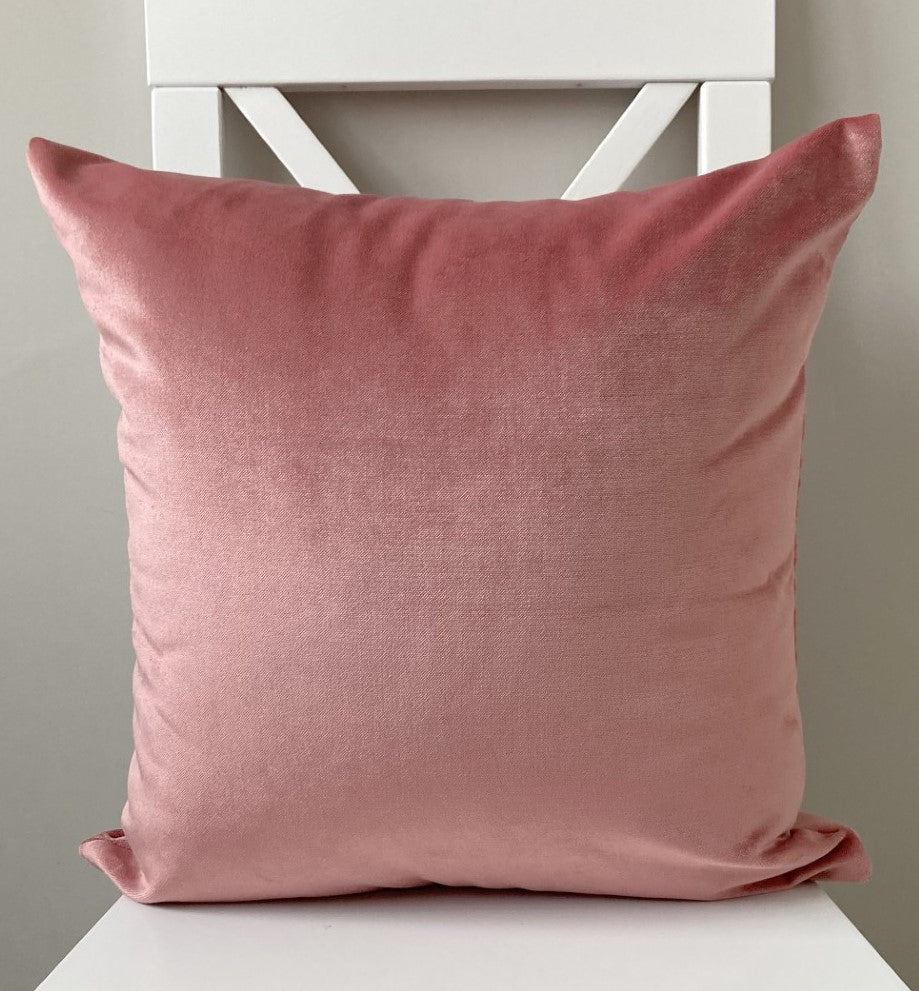 just cushions plush velvet cushion handmade in the uk pink