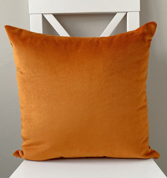 just cushions plush velvet cushion handmade in the uk orange