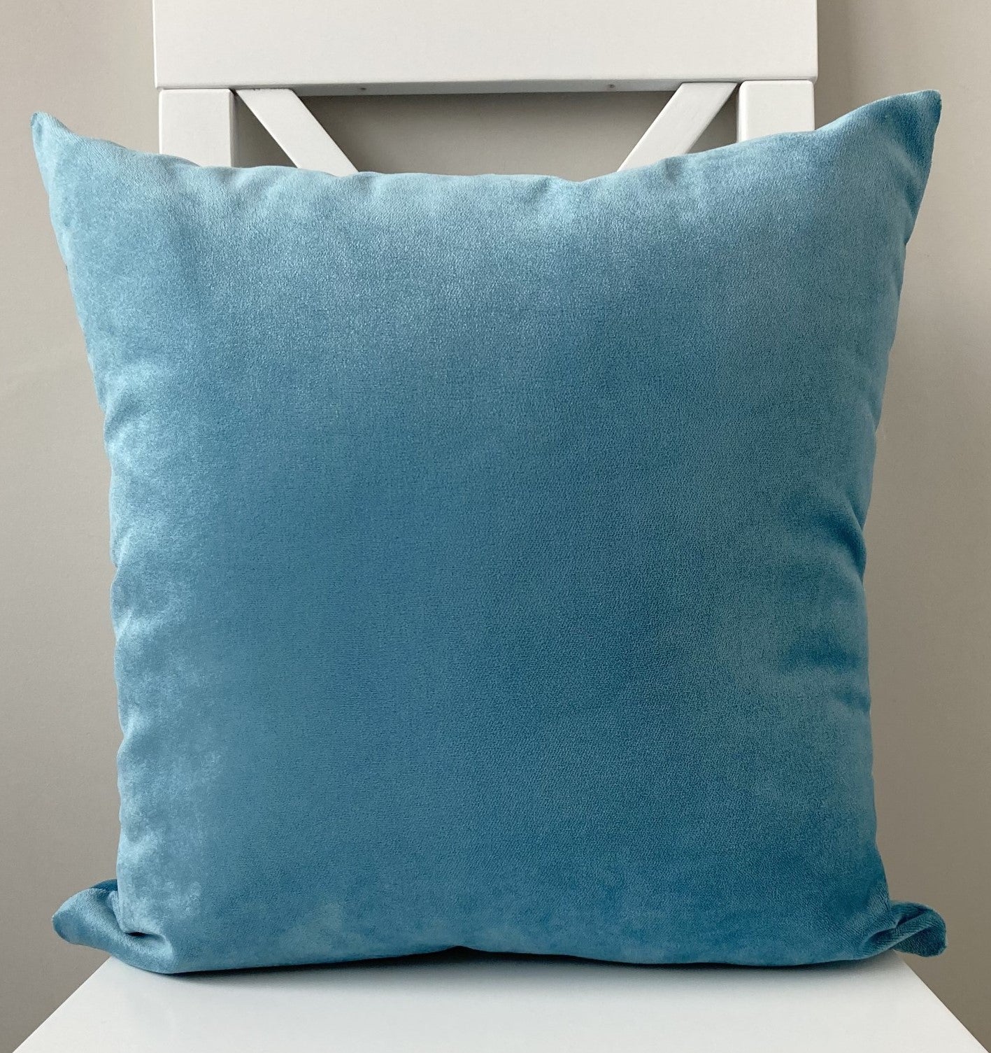 just cushions plush velvet cushion handmade in the uk duck egg blue