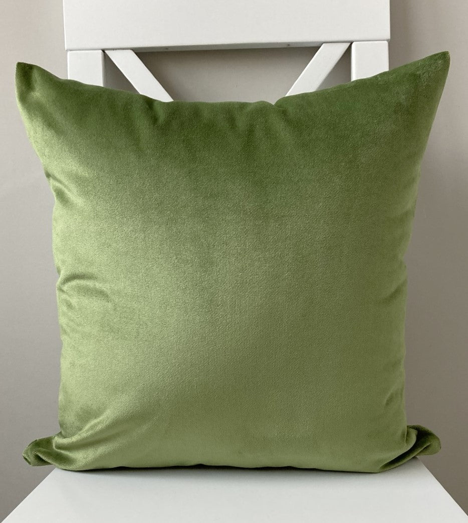 just cushions plush velvet cushion handmade in the uk green