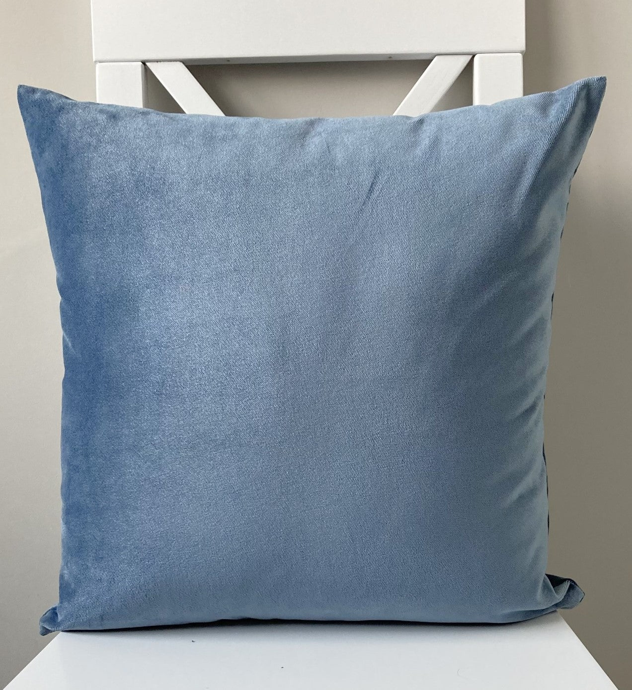 just cushions plush velvet cushion handmade in the uk blue
