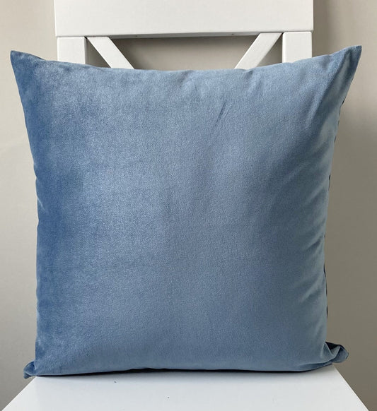 just cushions plush velvet cushion handmade in the uk blue