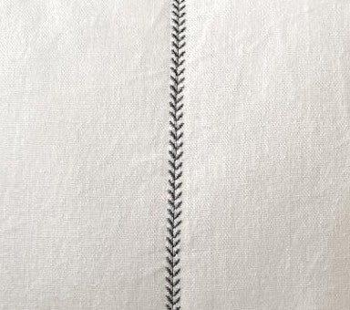 Fabric Sample - Embroidered Recycled Linen
