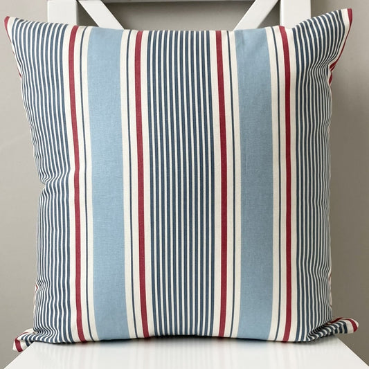 Sail Stripe Cushion - Marine